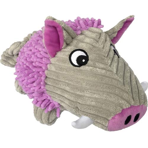 Durable Dog Plush Pastel Pals Toys with Squeakers and Crinkle in Multi-Size by Petlou New Desgin (Purple, 8 Pastel Pals Warthog)