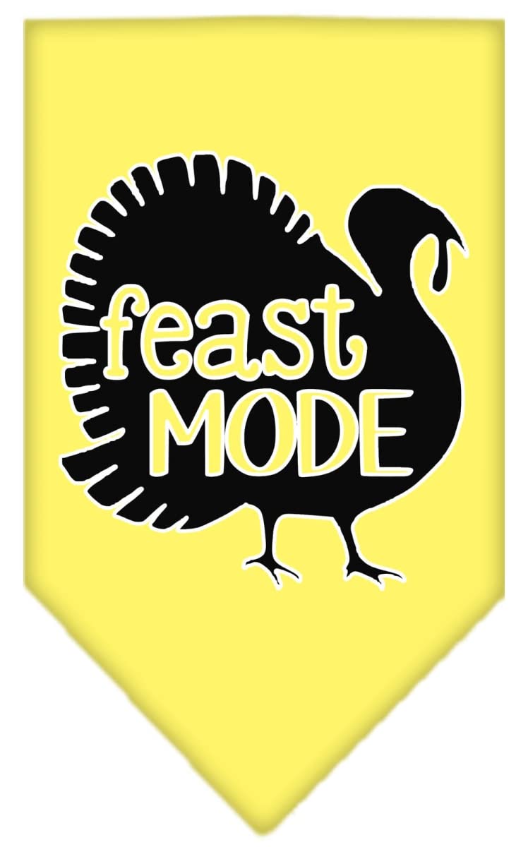 Mirage Pet Product Feast Mode Screen Print Bandana Yellow Small