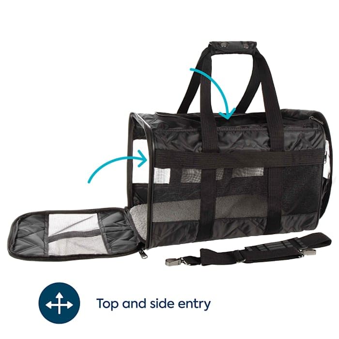 Sherpa Deluxe Airline Approved Soft Sided Dog & Cat Carrier, Black, Large