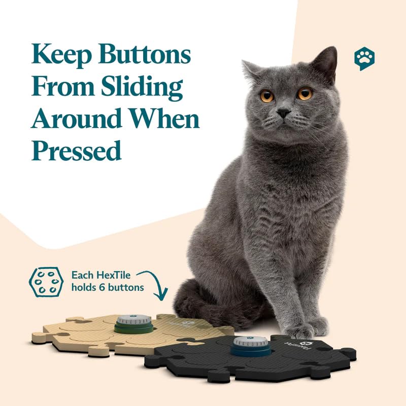 FluentPet Speak Up! Tester Kit - Set of 2 Dog Talking Buttons with Pre-Installed Batteries & 2 HexTiles -| Pet Buttons for Commu