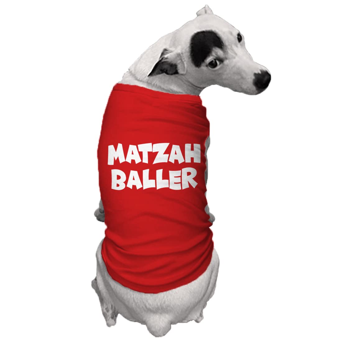 Matzah Baller - Matzo Hanukkah Passover Seder Dog Shirt (Red, Large)