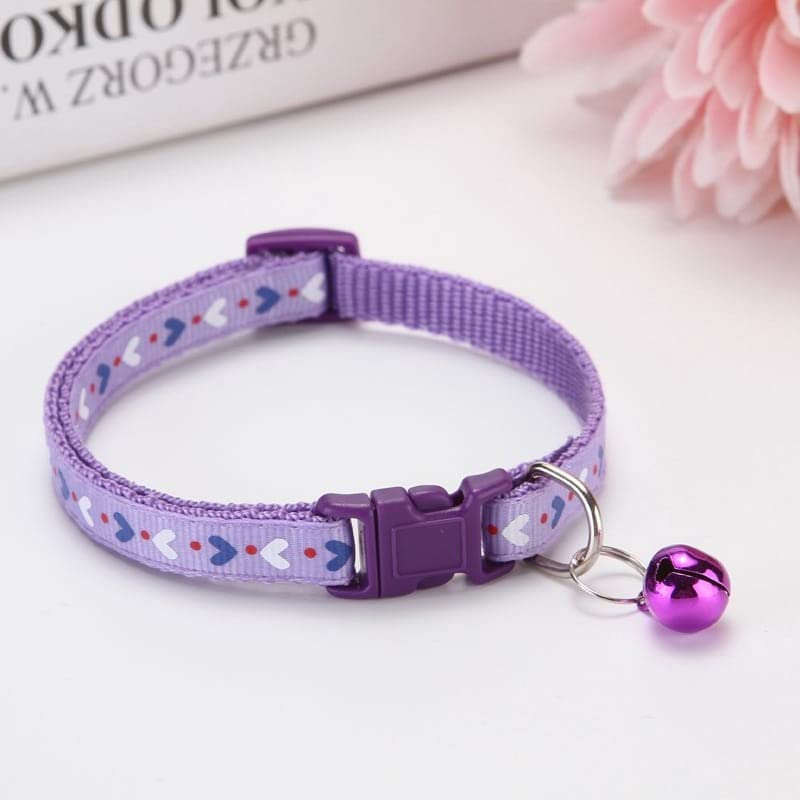 Litvibes Cat Collars Breakaway With Bell & Love Design,Kitten & Small Dogs Soft Adjustable,Safe,Solid & Protection For Cats & Pu