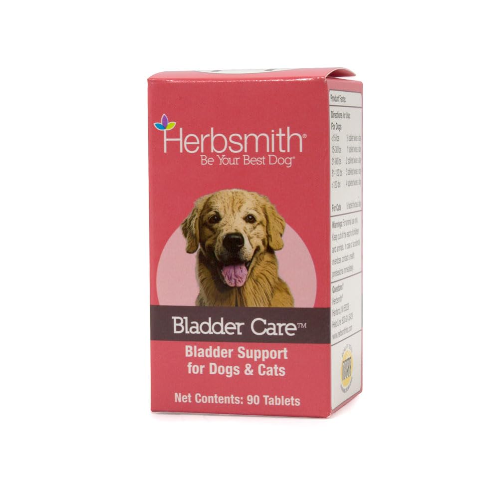 Herbsmith Bladder Care for Cats and Dogs - Maintains Urinary Health for Dogs and Cats - Dog and Cat Kidney Support - 90 Tablets