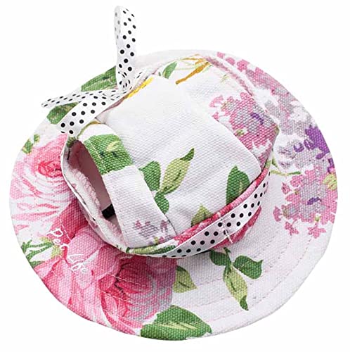 Pet Life A Botanic Bark Floral Patterned Dog Hat With Uv Coverage Protection - Provides More Shade Than A Dog Banadana - Feature