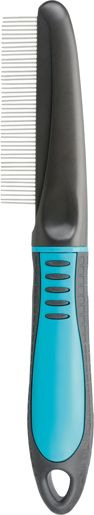 Trixie Pet Grooming Rake, Fine Tooth, For Dogs And Cats, Rotating Teeth Removes Loose Hair, Tangles, And Mats, 8.7'' (22Cm)