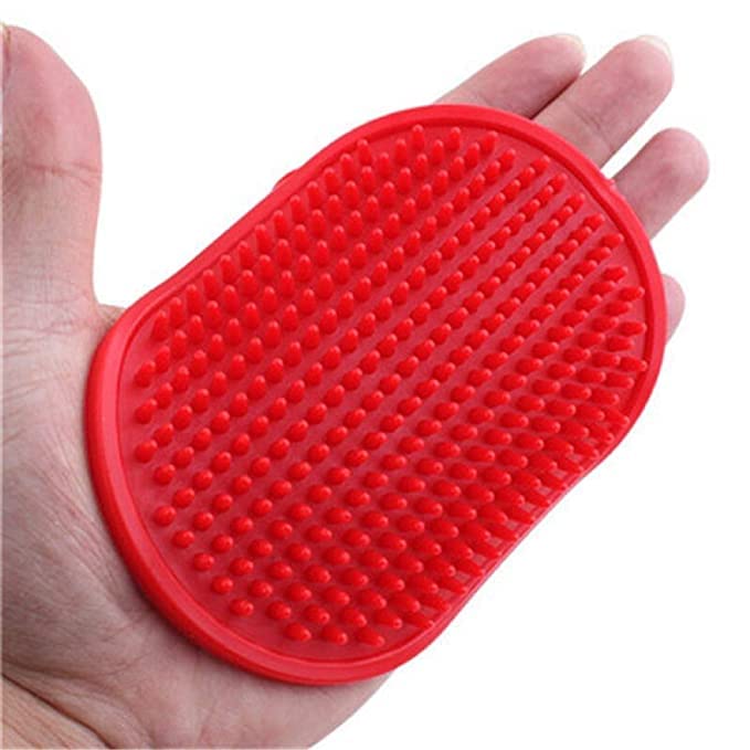 Pet Believe Dog Grooming Bath Brush Soothing Massage Rubber Comb With Adjustable Ring Handle For All Short & Long Type Hair