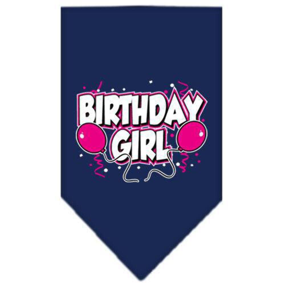 Mirage Pet Products Birthday Girl Screen Print Bandana for Pets, Large, Cocoa