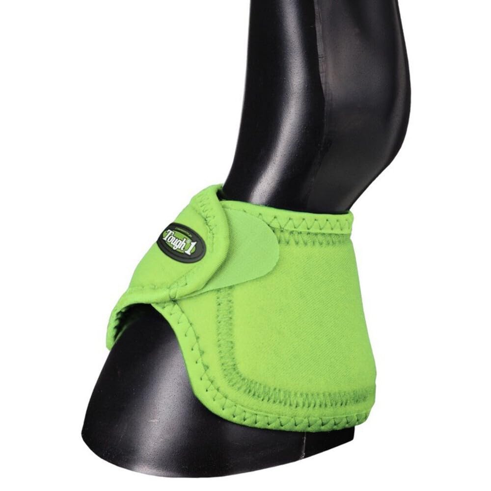 Tough 1 Performers 1St Choice No Turn Bell Boots, Neon Green, Medium