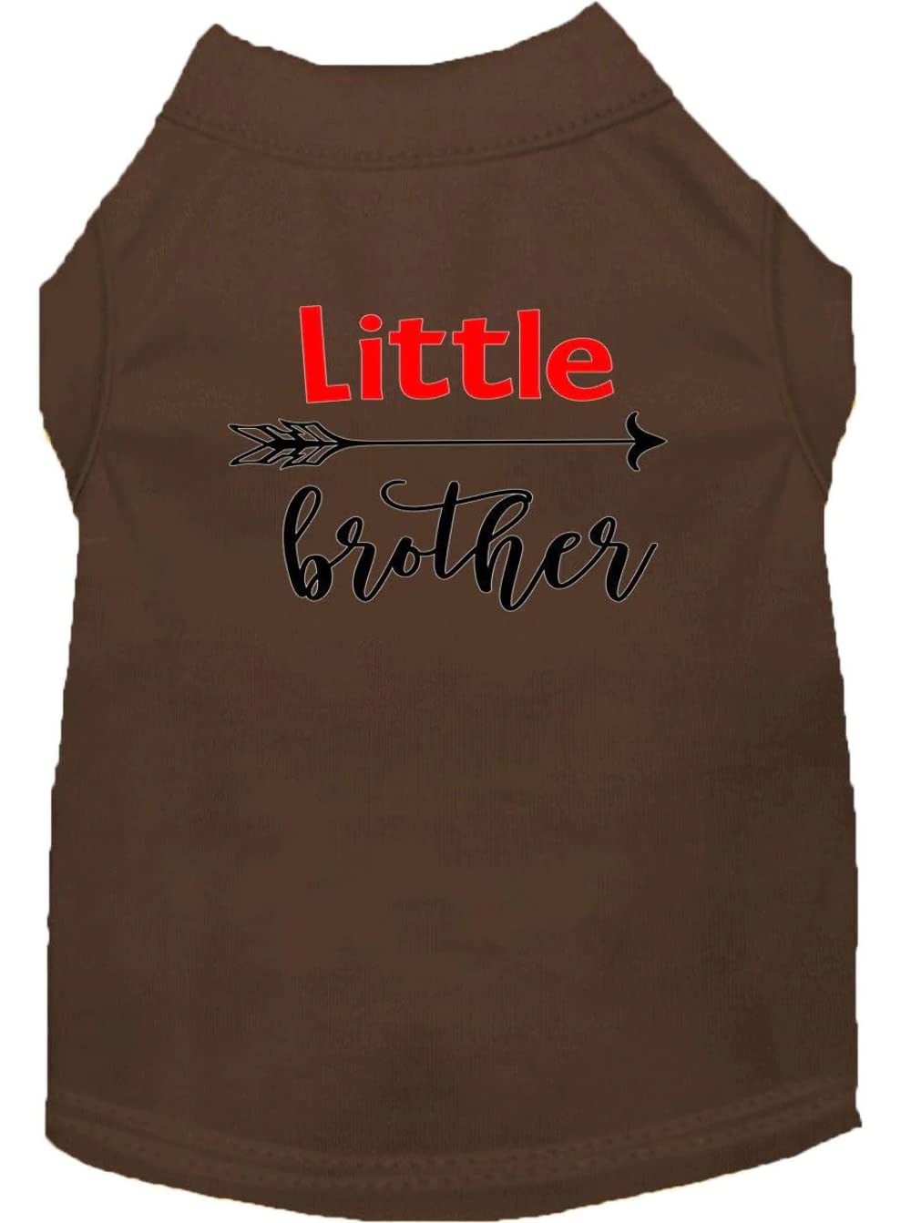 Pet Dog & Cat Shirt Screen Printed, "Little Brother" Red XS (0-3 lbs.)