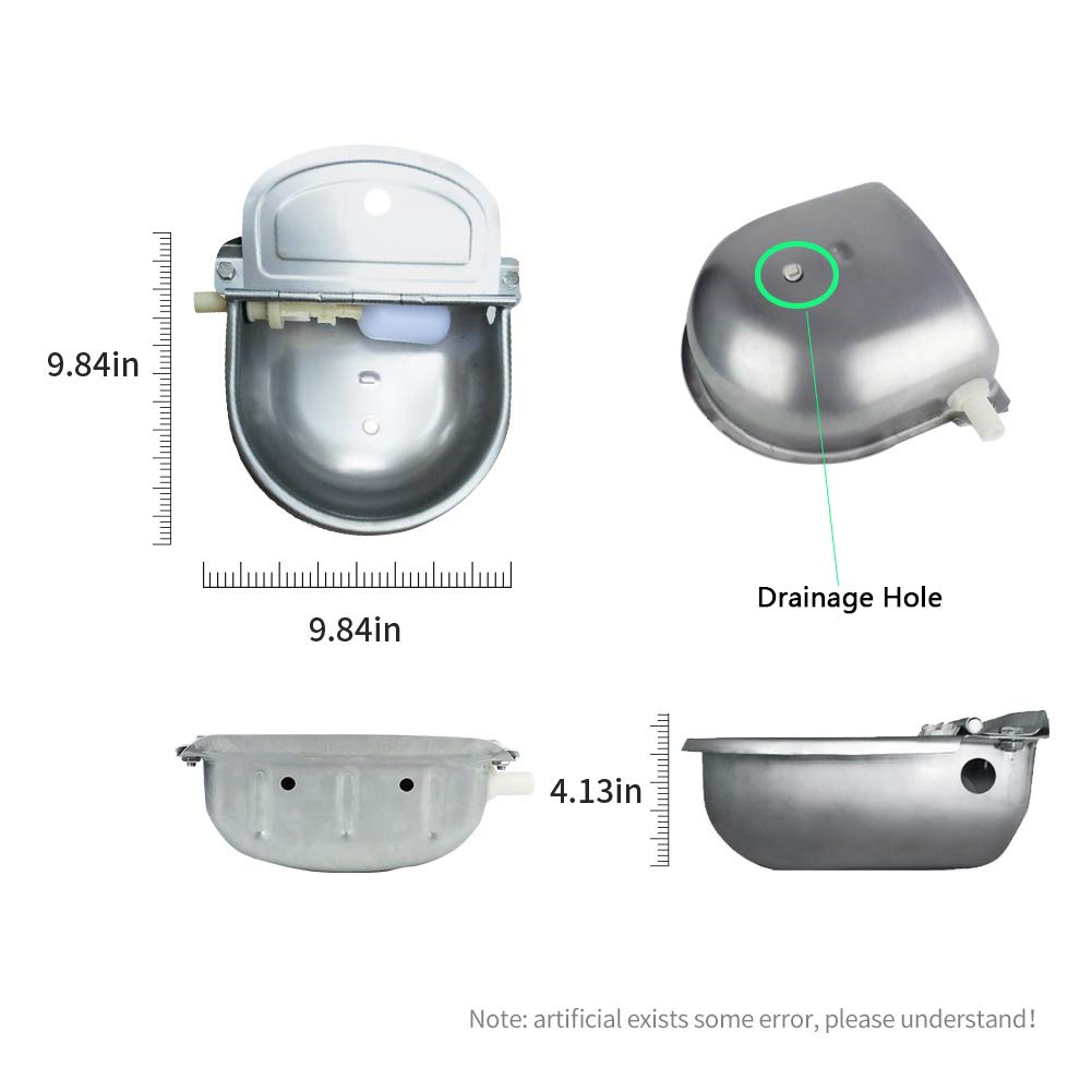Moduoduo Automatic Waterer Horse Dog Water Bowl Kit Cattle Trough Livestock Pet Auto Watering Dispenser With Drainage Hole