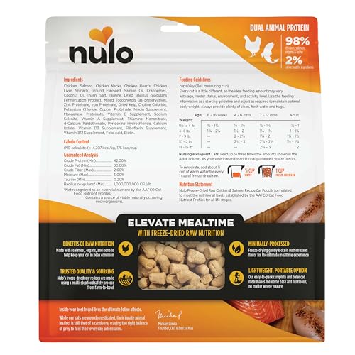 Nulo Freestyle Freeze-Dried Raw, Ultra-Rich Grain-Free Dry Cat Food for All Breeds and Life Stages with BC30 Probiotic for Diges