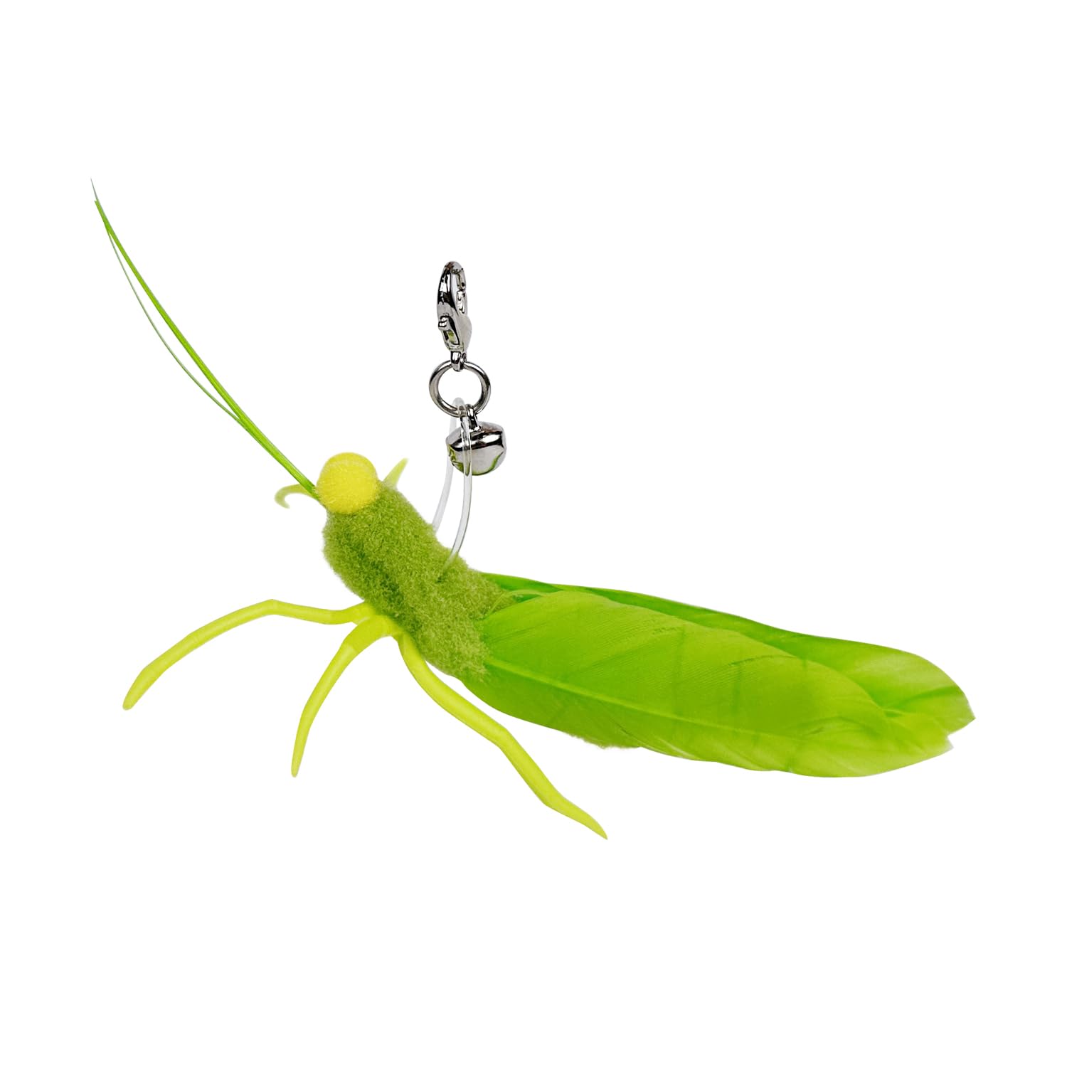 TTcat Feather Cat Toy Attachments - 3 Pcs Grasshopper Refills for Cat Wands, Model 2413