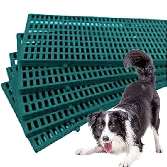SSM PET MART Pet Plastic I Flooring Mat I for Dogs/Cat/Rabbit/Goat Multipurpose Floor Mat 36x12 Inch (Black, Pack of 3)