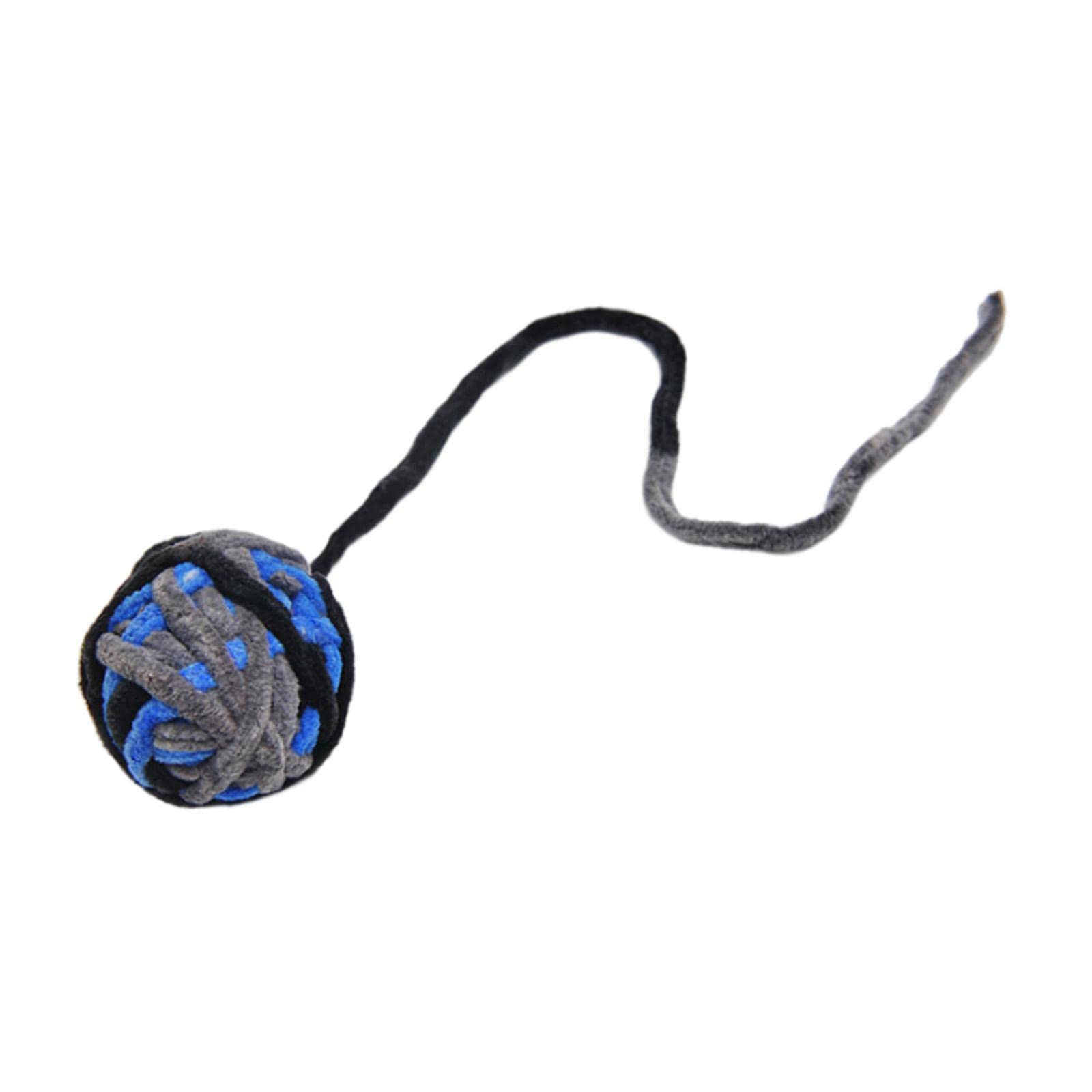 Myaddiction Cat Ball Toy Pompom Balls Soft Dog Toys Squeaky For Indoor Cats Kitty Kitten Blue