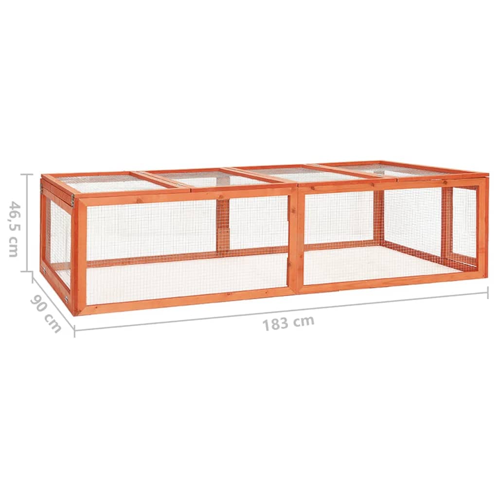 SKM Rabbit Hutch 72x35.4x18.1 Solid Firwood