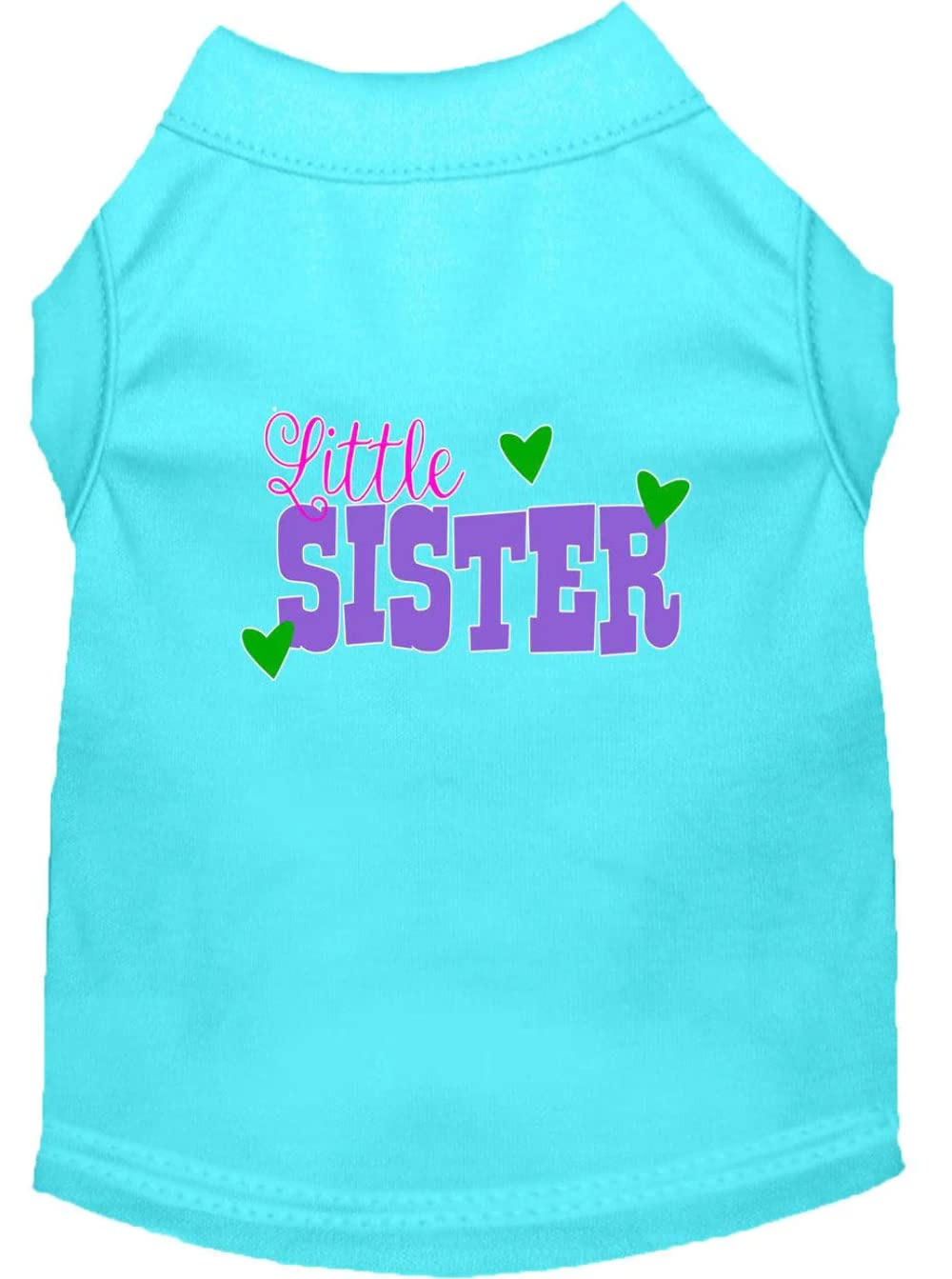 Pet Dog & Cat Shirt Screen Printed, "Little Sister" Emerald Green SM (3-6 lbs.)