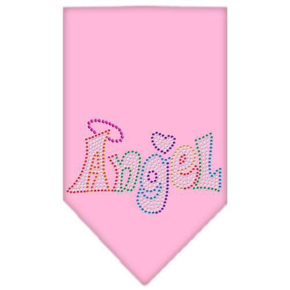 Mirage Pet Products 67-97 SMLPK Technicolor Angel Rhinestone Light Pink Print Bandana, Small