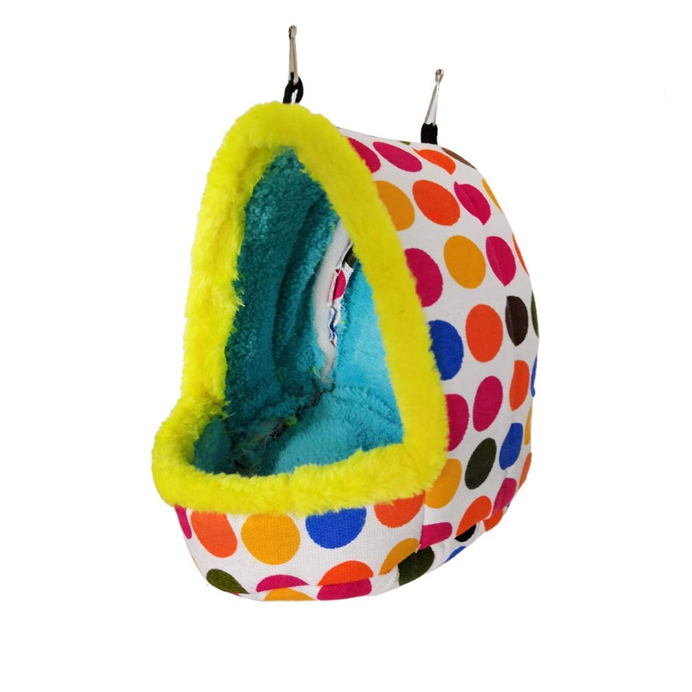 Litewoo Parrot Bird Bed Hammock Winter Warm Bird Plush Nest Toy For Conure Lovebird Parakeet Cockatiel Cage Accessory (Large)