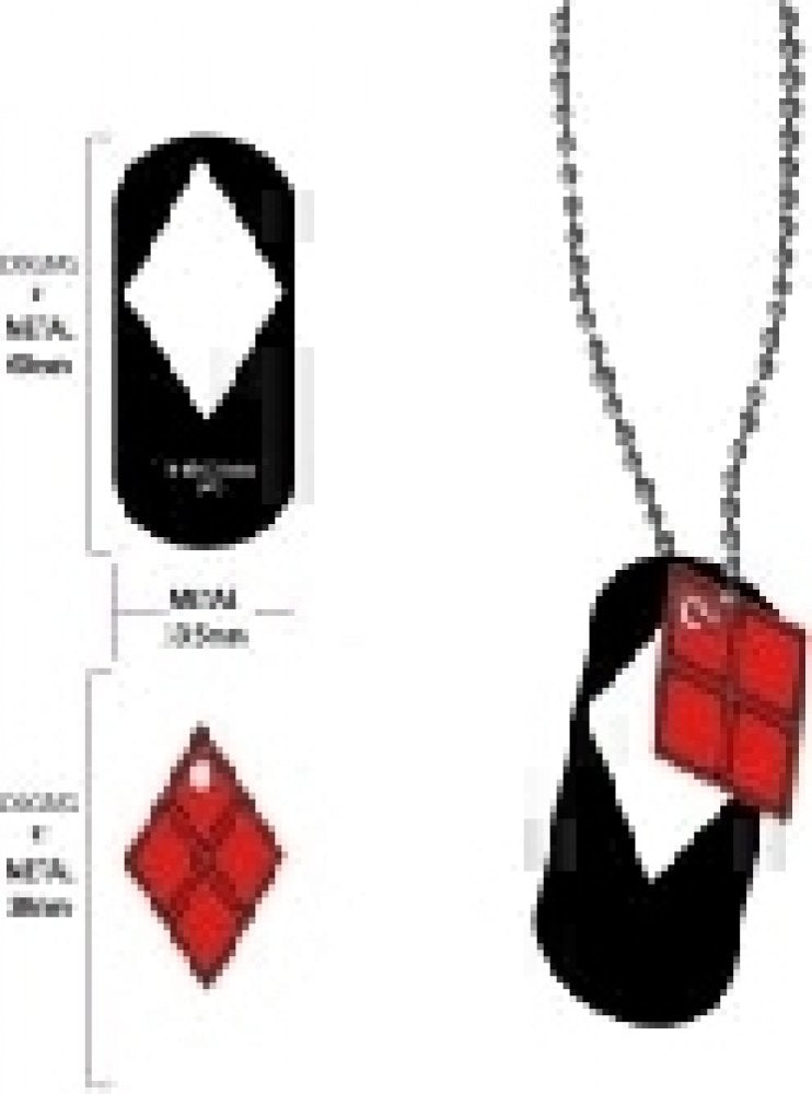 Dc Comics Batman Harley Quinn Cut Out Metal Dog Tag New