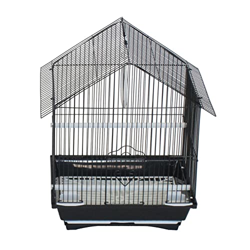 Yml A1314Mblk House Top Style Small Parakeet Cage, 13.3'' X 10.8'' X 17.8''