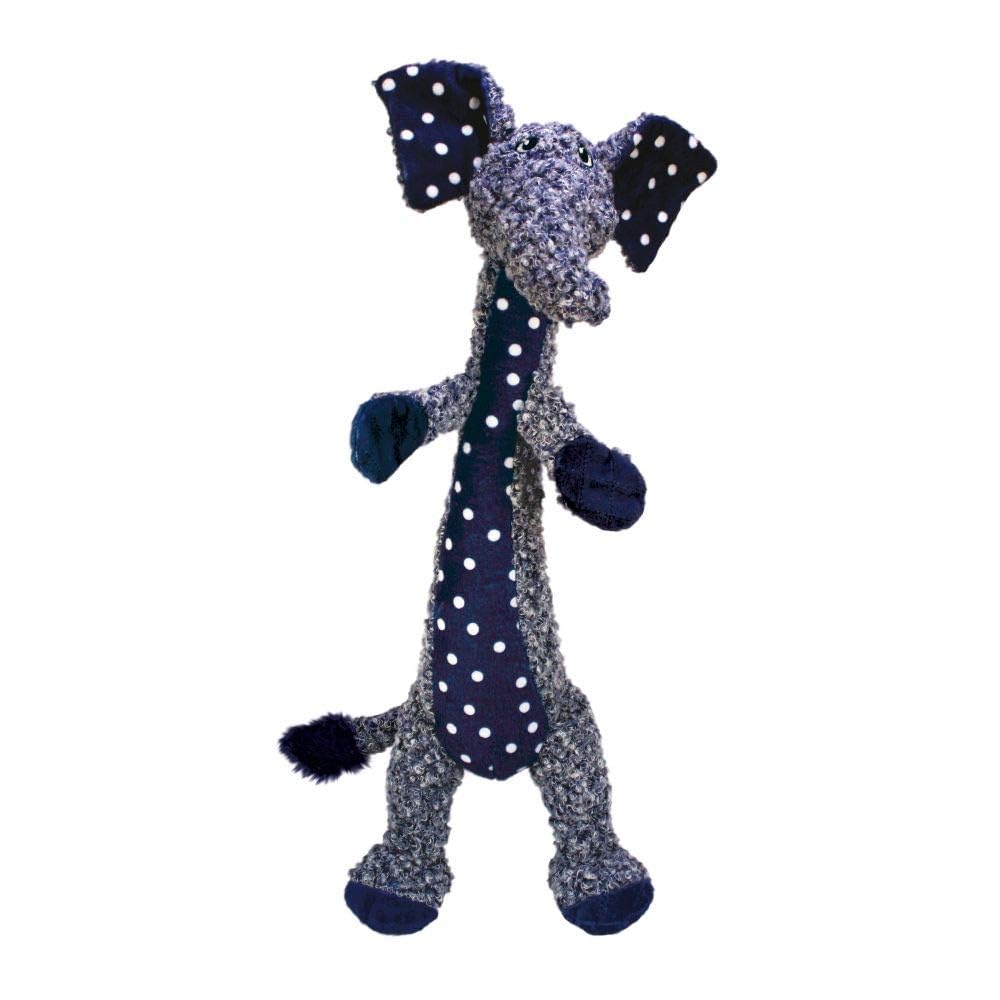 Kong Shakers Luvs Elephant - Long Body For Fetch And Tug - Blue (Large)
