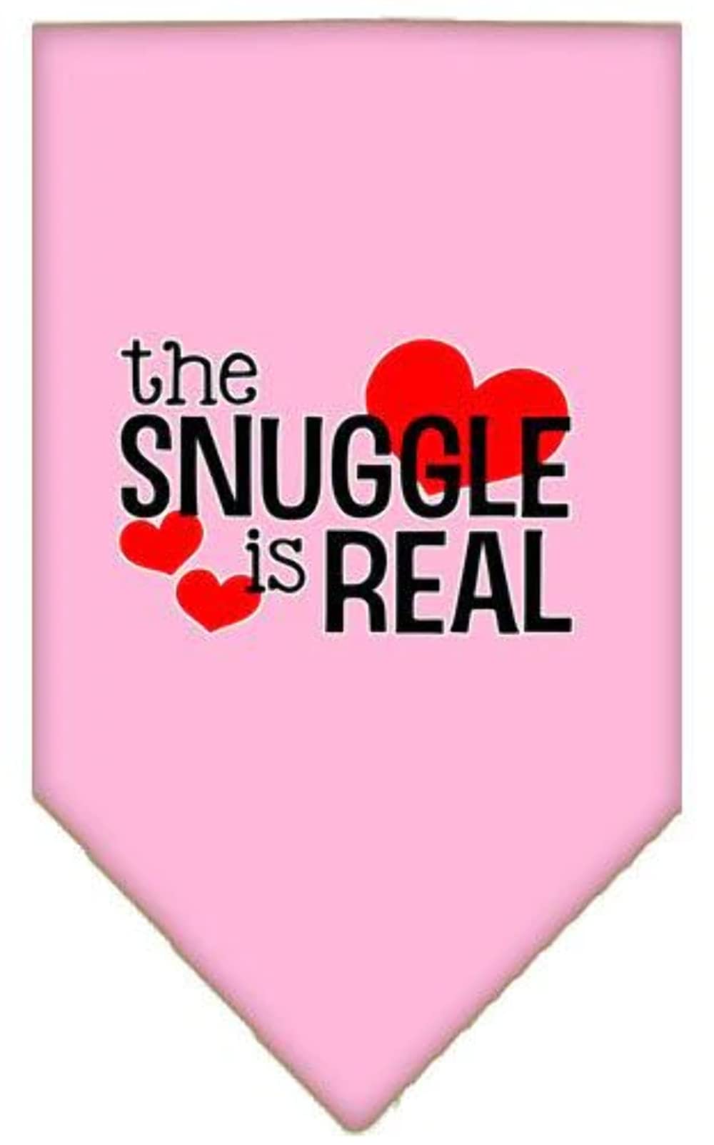 Mirage Pet Product The Snuggle is Real Screen Print Bandana Light Pink Small