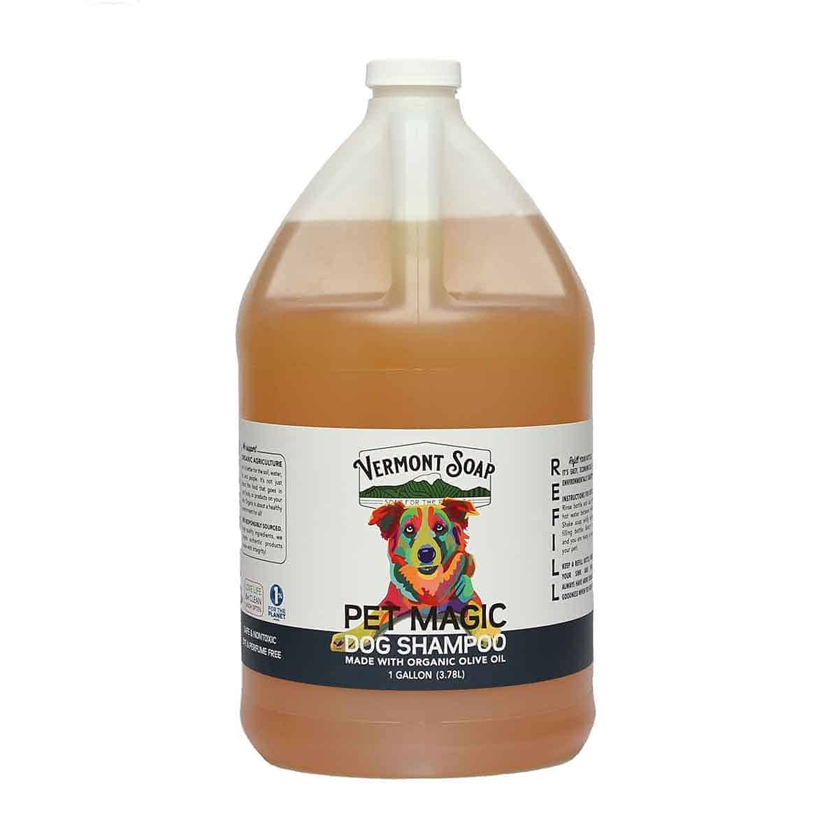 Vermont Soap Organics Pet Shampoo - Organic & Natural Olive Oil, Coconut & Aloe Vera Dog Shampoo For Sensitive Skin - Usda Certi