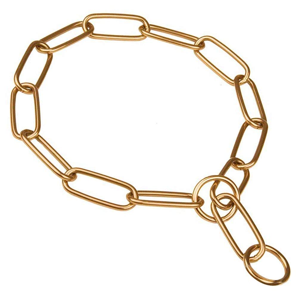 Dogline Herm Sprenger Curogan Long Link Fur Saver Training Collar Hypoallergenic Nickel Free No-Pull Slip Chain For All Dogs Eas