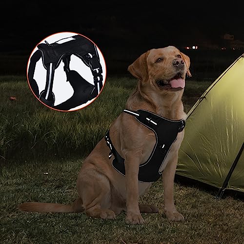 Amazon Basics No Pull Dog Harness, Adjustable Front Clip, Tactical Vest, X-Large, Black