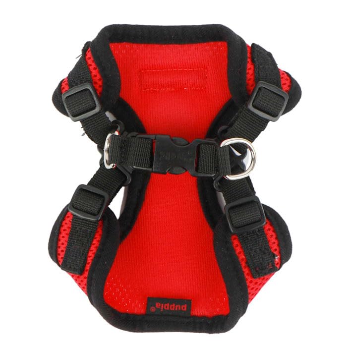 Puppia Red Soft Harness for Dogs, Large Pet Vest, Comfortable and Durable, Perfect for Outdoor Adventures