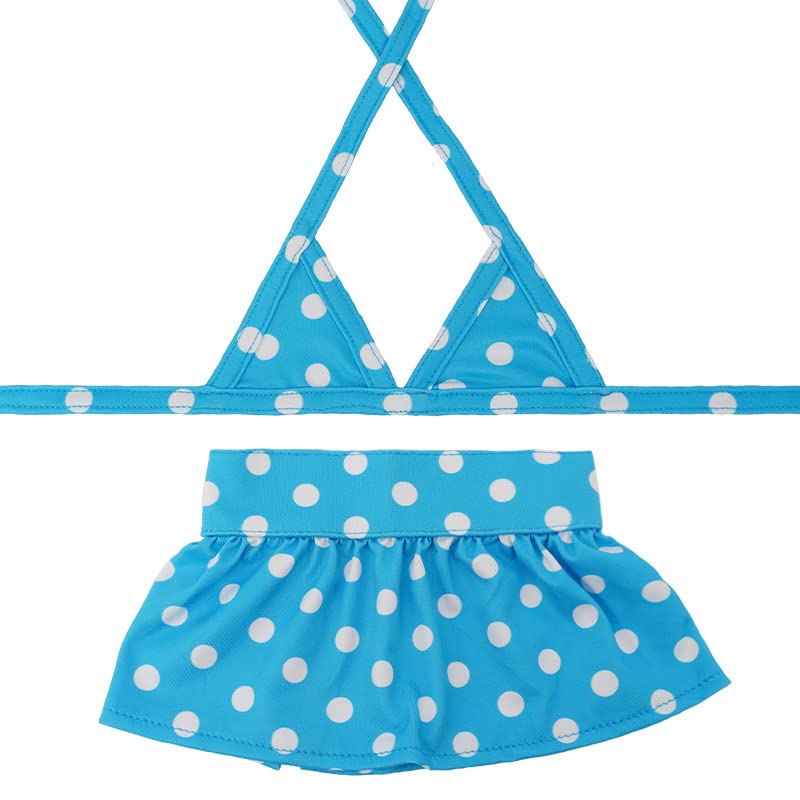 Dog Bikini Swimsuit Doggie Bathing Dress Puppy Beach Clothes For Puppy Kitten(Blue,Medium)