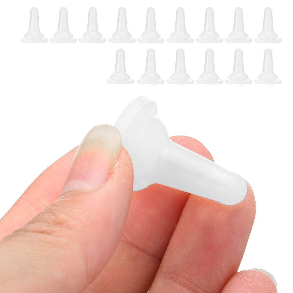 Pet Feeding Bottle Nipples, Pack of 15 Pet Cat Dog Silicone Safety Soft Nurse Feeding Bottle Feeder Nipple Accessory Replacement