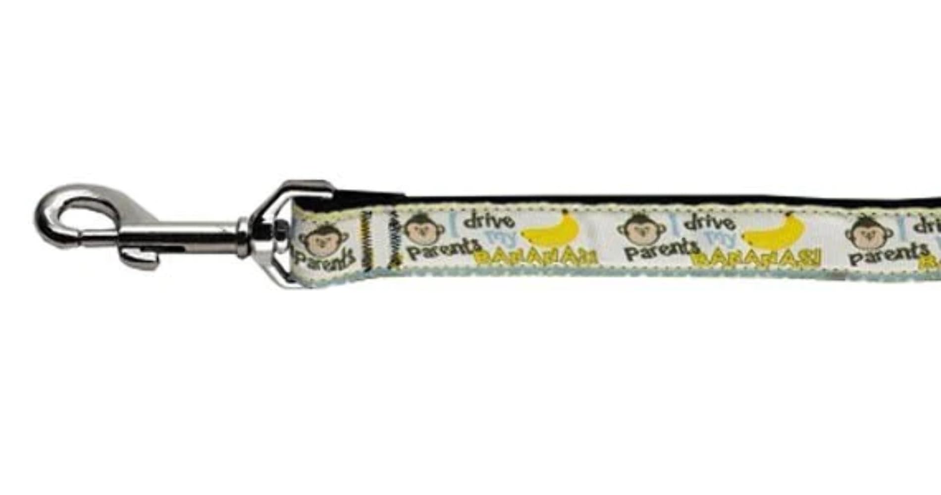 Pet Dog & Cat Nylon Collar or Leash, "Monkey Madness" 1" w x 6 ft. leash