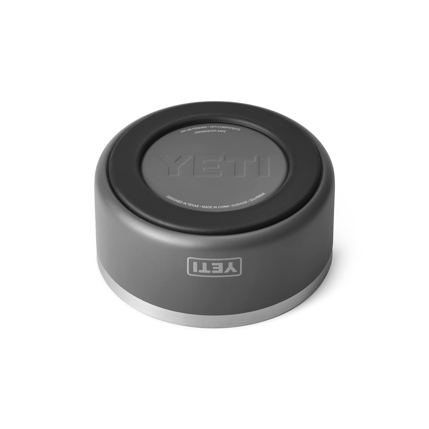 YETI Boomer 4, Stainless Steel, Non-Slip Dog Bowl, Holds 32 Ounces, Charcoal