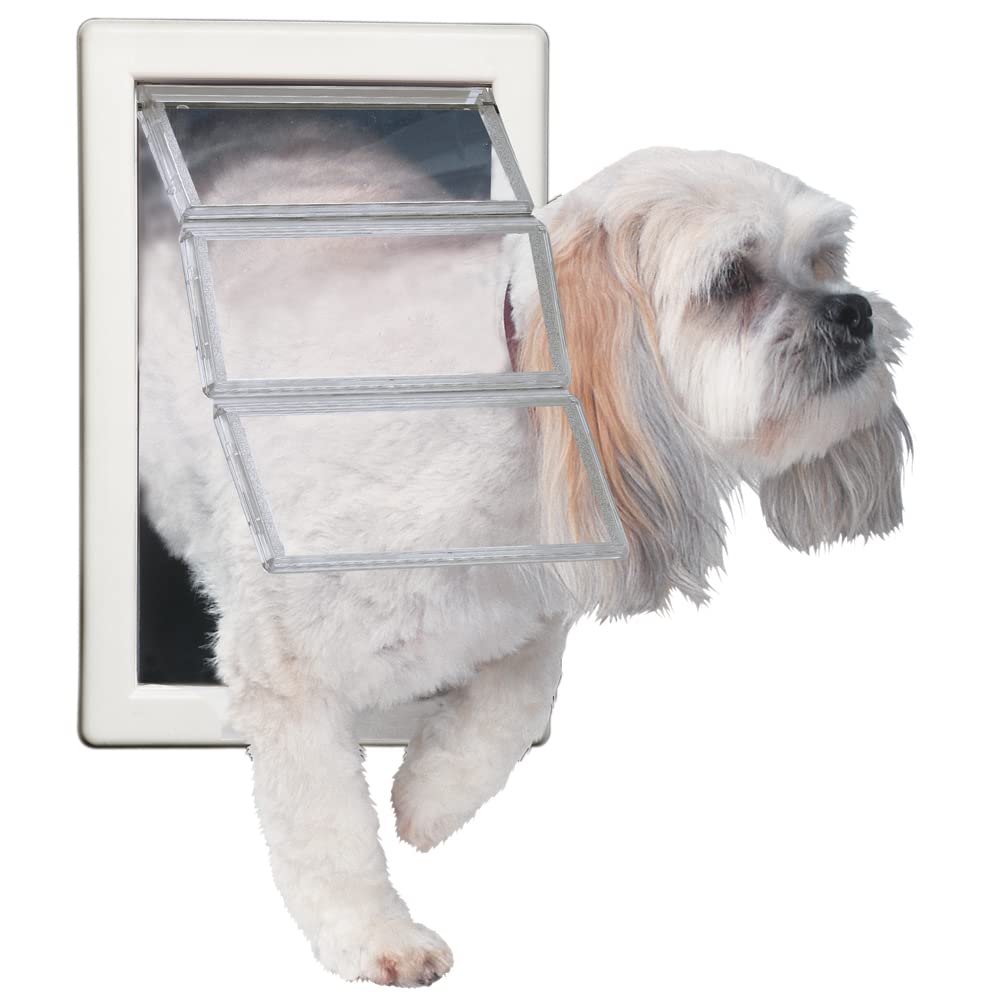 Ideal Pet Products Air Seal Pet Door - Medium 6.63" x 11.25" Flap, White, ABS Thermoplastic, Model ASM