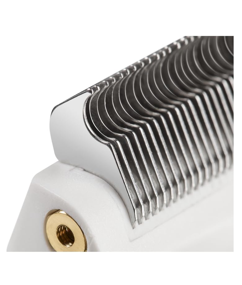 Andis Premium Fine-Tooth Deshedding Rake - White-Green