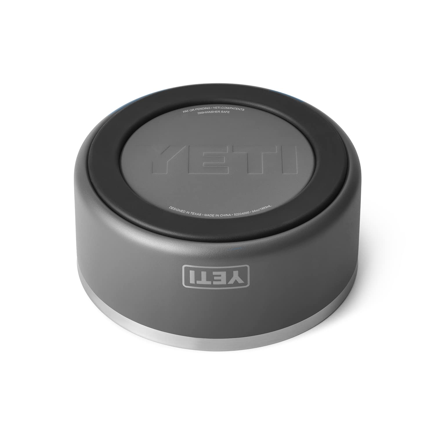 YETI Boomer 8, Stainless Steel, Non-Slip Dog Bowl, Holds 64 Ounces, Charcoal