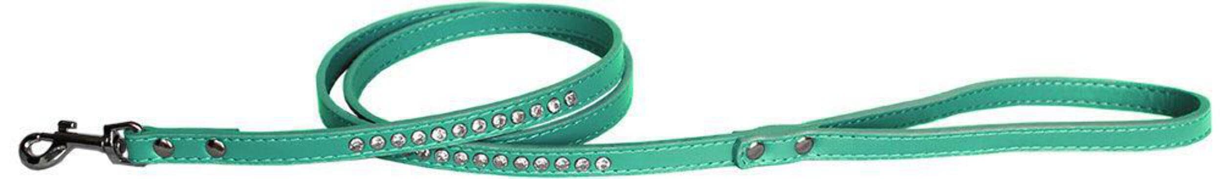 Pet, Dog or Cat Fashion Leash,Clear Jewel (Available in 7 colors) Bright Pink 1/2" wide x 4' long