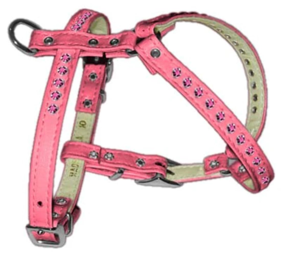 Dog, Puppy & Pet Comfort Harness, "Jeweled" Pink 8