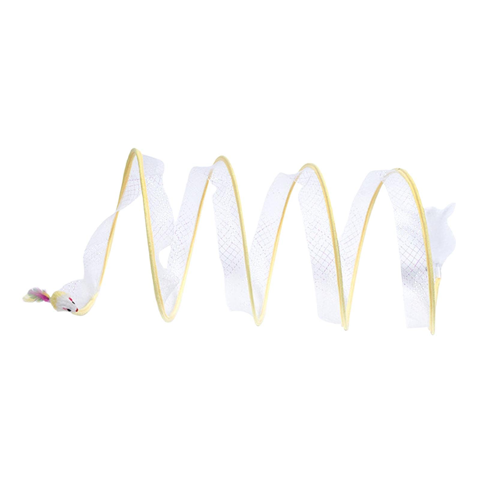 Enakshi Collapsible Cat Tunnel Pet Interactive Toy Spring Toy For Kitten Puppy Bunny Yellow | Pet Supplies | Cat Supplies | Toys