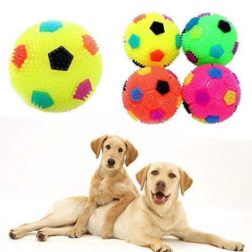 Dog Trust Led Whistle Squeaky Squeaker Sound Ball Puppy Dog Cat Pet Chew Playing Rubber Ball Toy 1 Pcs Sound Ball With Led