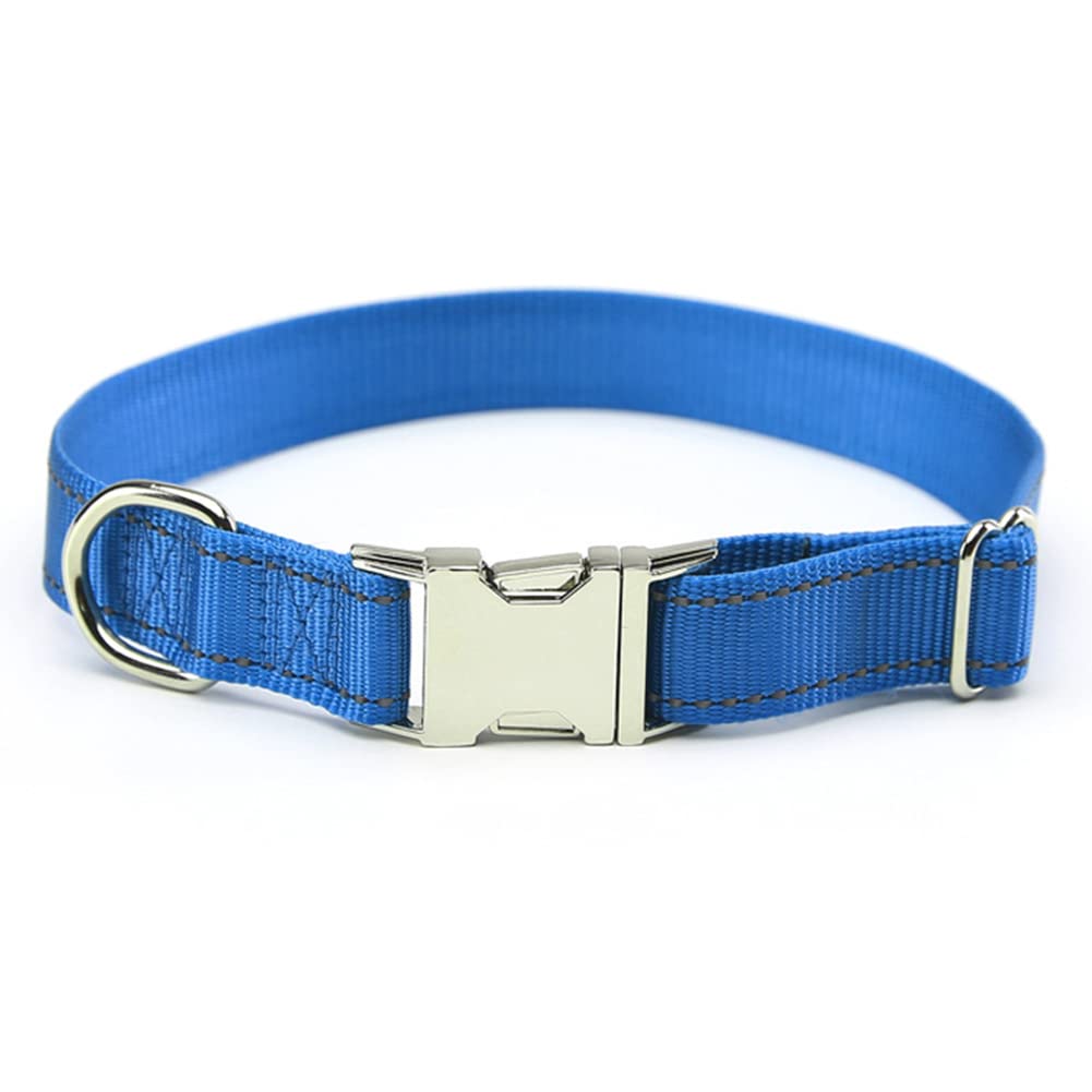 Love Dream Reflective Dog Collar With Metal Buckle, Adjustable Safety Nylon Dog Collars With Heavy Duty Quick Release Buckle For