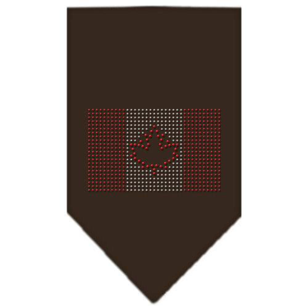 Mirage Pet Products Canadian Flag Rhinestone Bandana, Large, Cocoa