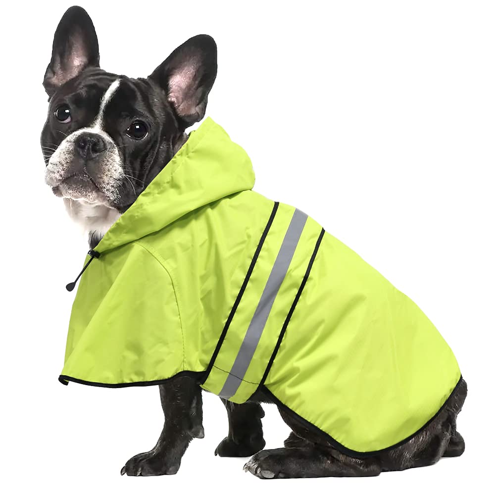 Ezierfy Waterproof Raincoats For Dogs - Adjustable Pet Raincoat Jacket, Lightweight Dog Hooded Rain Coat Waterproof Rain Poncho 