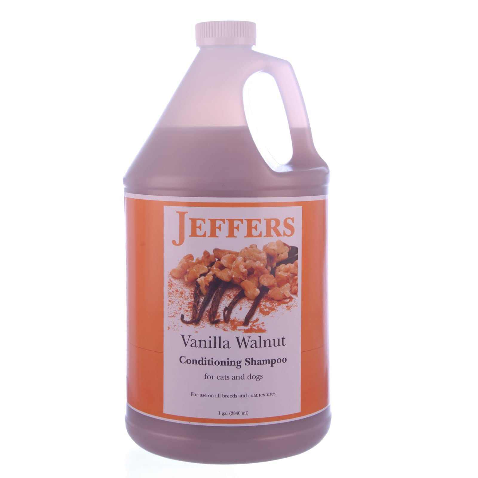 Jeffers Pet Vanilla Walnut Conditioning Shampoo For Dogs & Cats, 1 Gallon - Moisturizing, Soap Free Formula With Coconut & Vanil