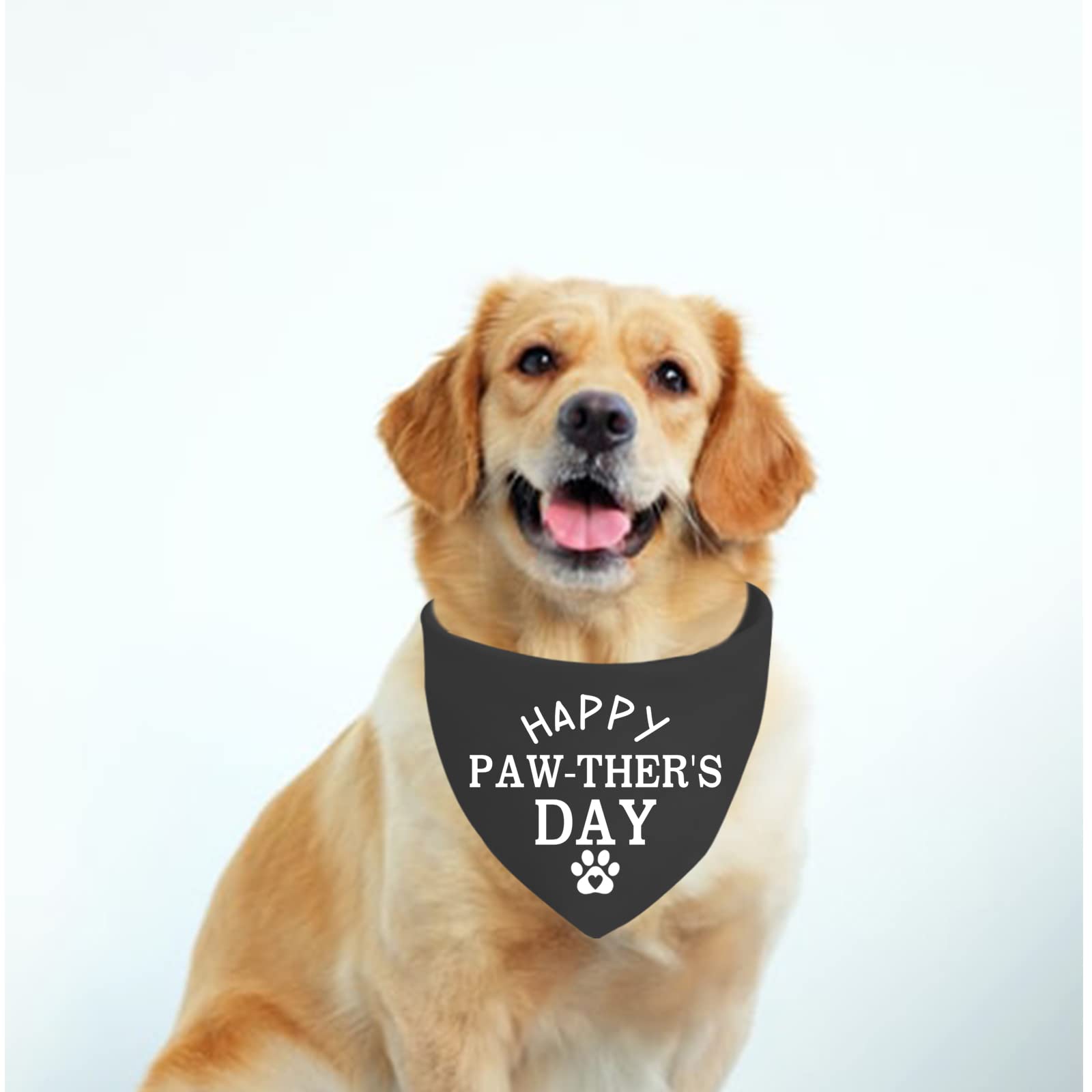 Jxgzso 1 Piece Happy Pawther? Day Dog Bandana Father? Day Dog Bandana Dog Dad Gift (Pawthers Day D)