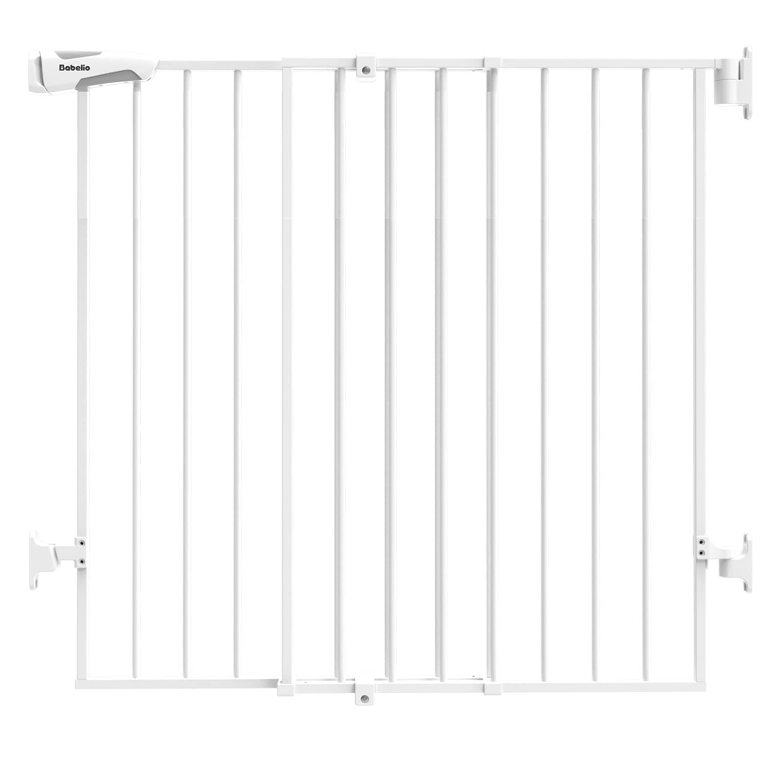Babelio 34' Extra Tall Baby/Dog Gate With No Threshold Design Walk Thru Door, 26-43' Auto Close Safety Gate For Babies, Elders And Pets, Fits Doorways, Stairs, And Entryways, White
