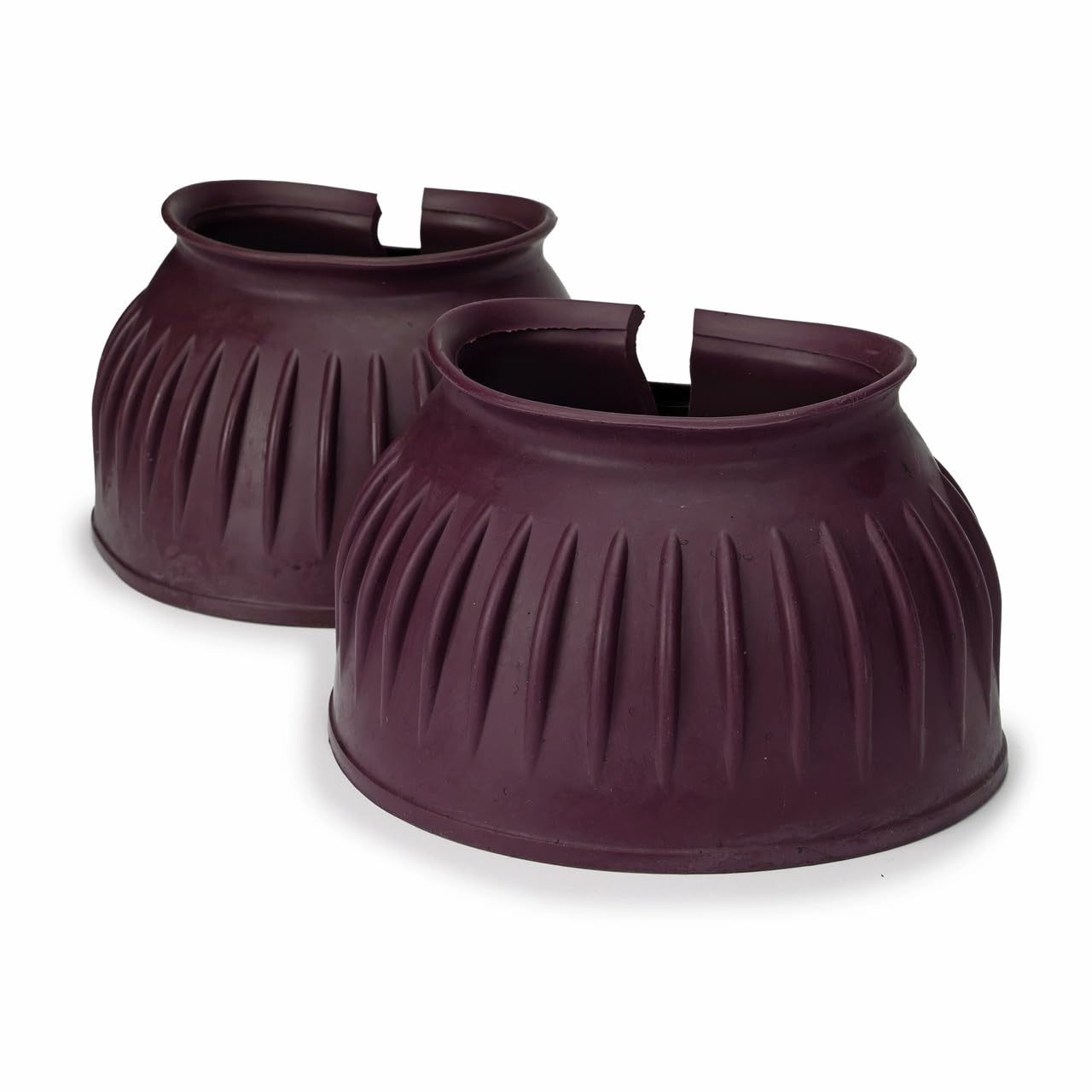 Arma Over Reach Horse Bell Boots (Black Cherry, Full)