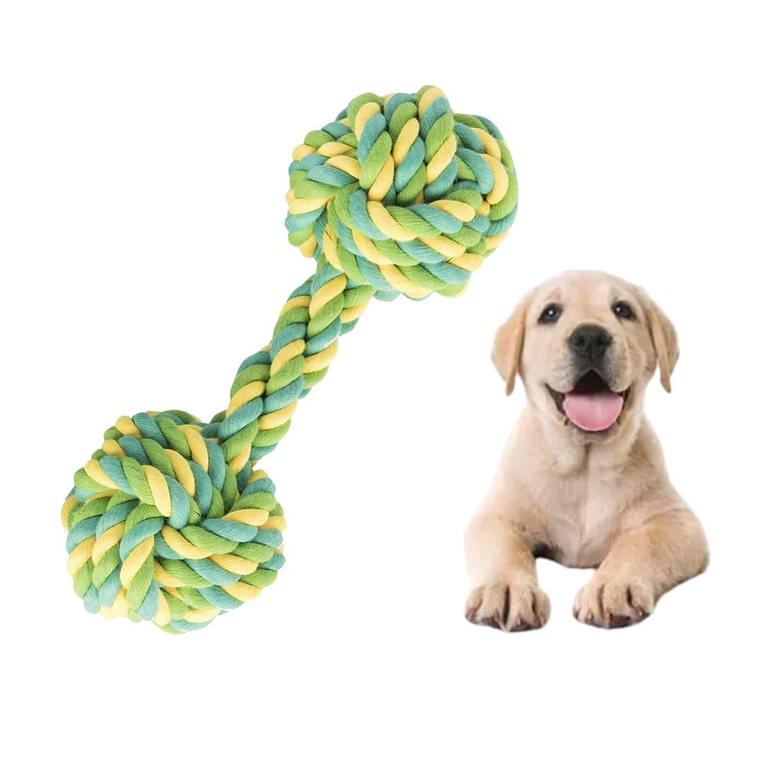 Pet Fun Rope Dumble Toy For Dogs & Puppies  Chew, Play, & Teething Toy For Pets  Safe, Durable, And Interactive (Multicolour, 