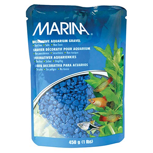 Marina Decorative Gravel, 1-Pound Blue, Model 12382 - Ideal for Aquariums and Landscaping